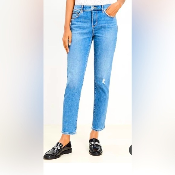 Loft high rise skinny ankle jeans, size 12 - Picture 1 of 6